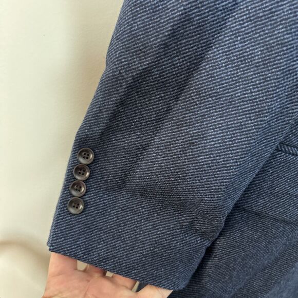 Lord & Taylor Nautica Men’s Wool Cashmere Blue Blazer Mens 42R Striped 3 Button - Picture 4 of 10